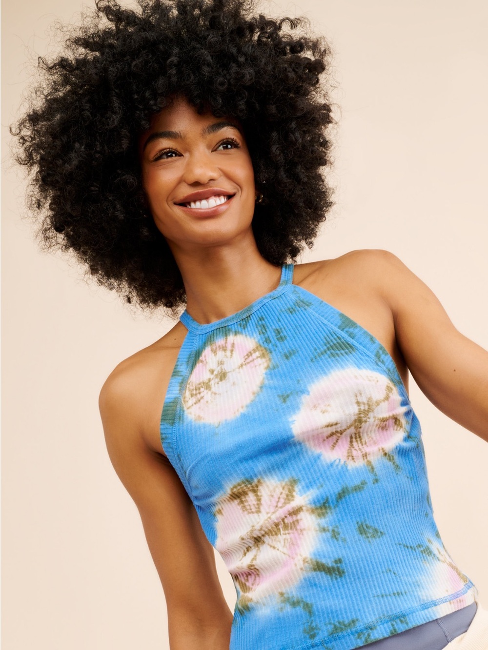 Free People Toe Dye Ribbed Easy Breezy Tank